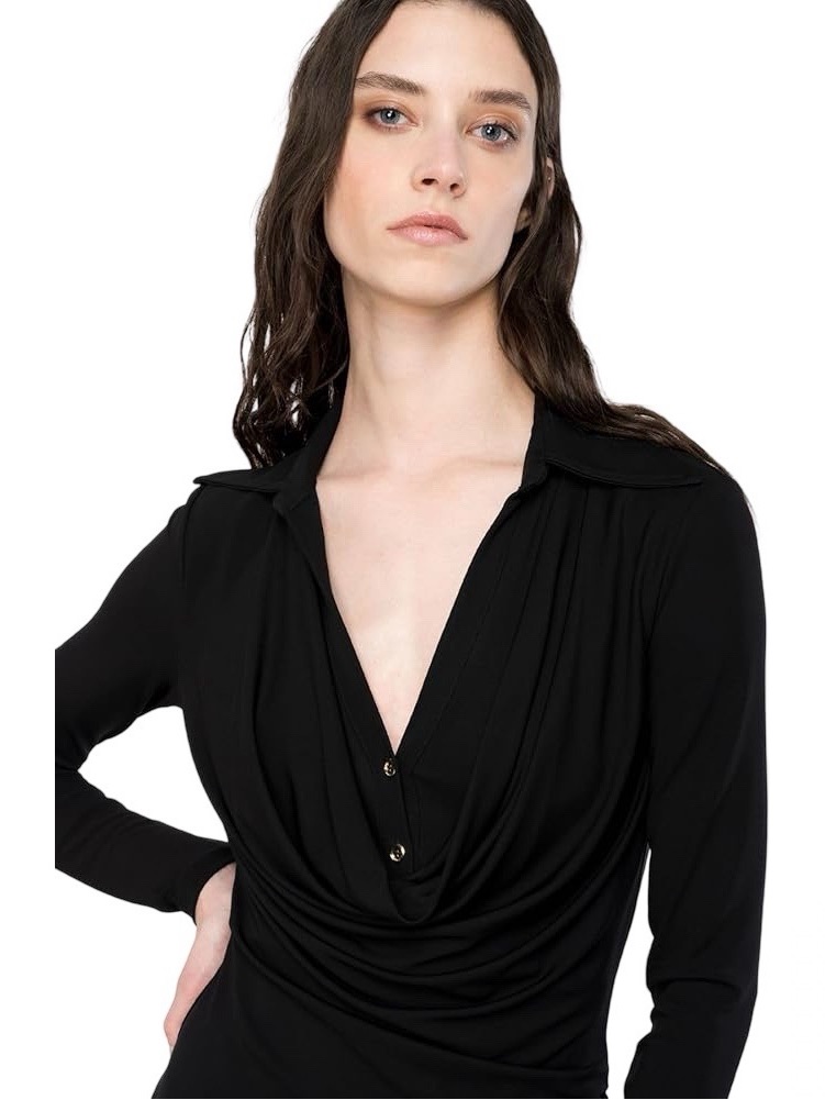 Pinko Adone Abito Fluido Dress Sz M Black
